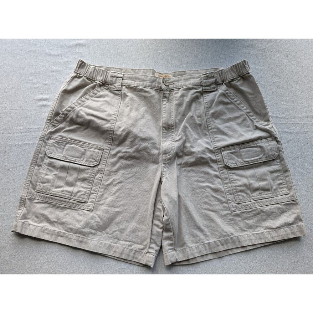 Men's SAVANEβ Cargo Shorts Size 42 Light Stone Khaki 8" Inseam Hiking Outdoor